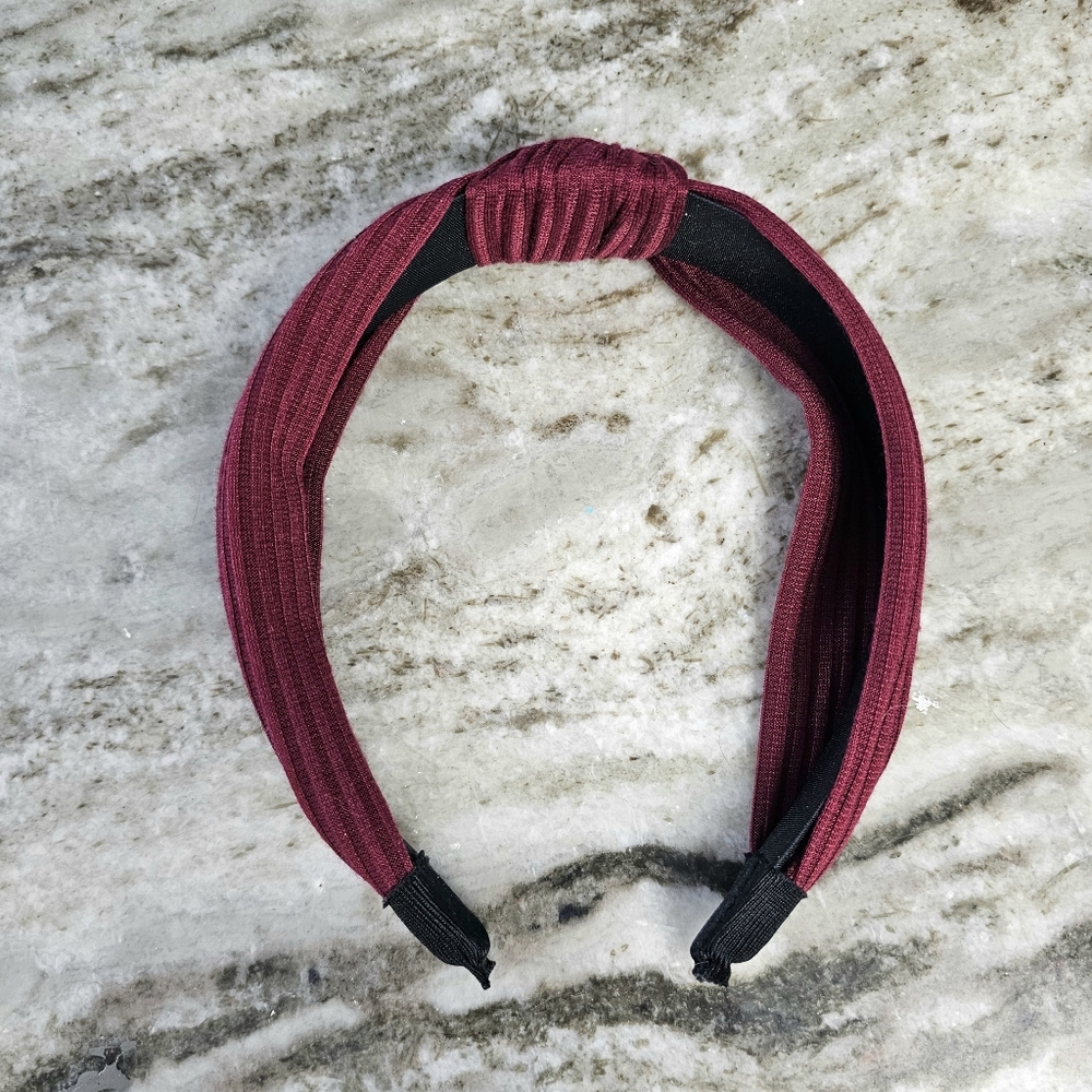 SALE Jersey Knit Casual Top Knot Headband Sangria - Picture 2 of 4